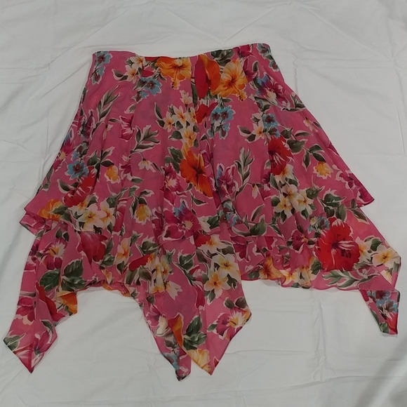 Lauren byRalph Lauren 100% Silk Handkerchief Skirt - Picture 2 of 4